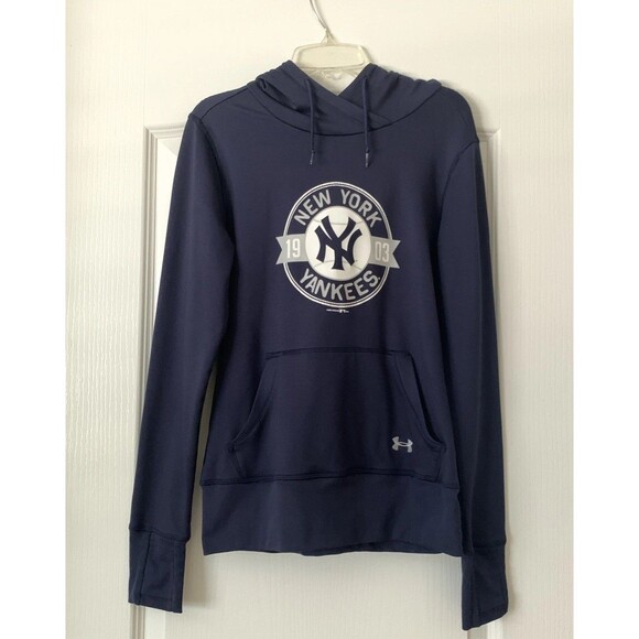 New York Yankees Under Armour Womens Hoodie Sweatshirt Blue Size Small - Picture 1 of 10